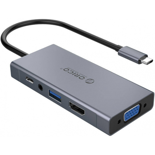 Hurtownia Orico - 6936761809481 - ORC64 - Adapter Hub 5w1 Orico, HDMI 4K + USB 3.0 + VGA + AUX + USB-C PD 60W - B2B homescreen