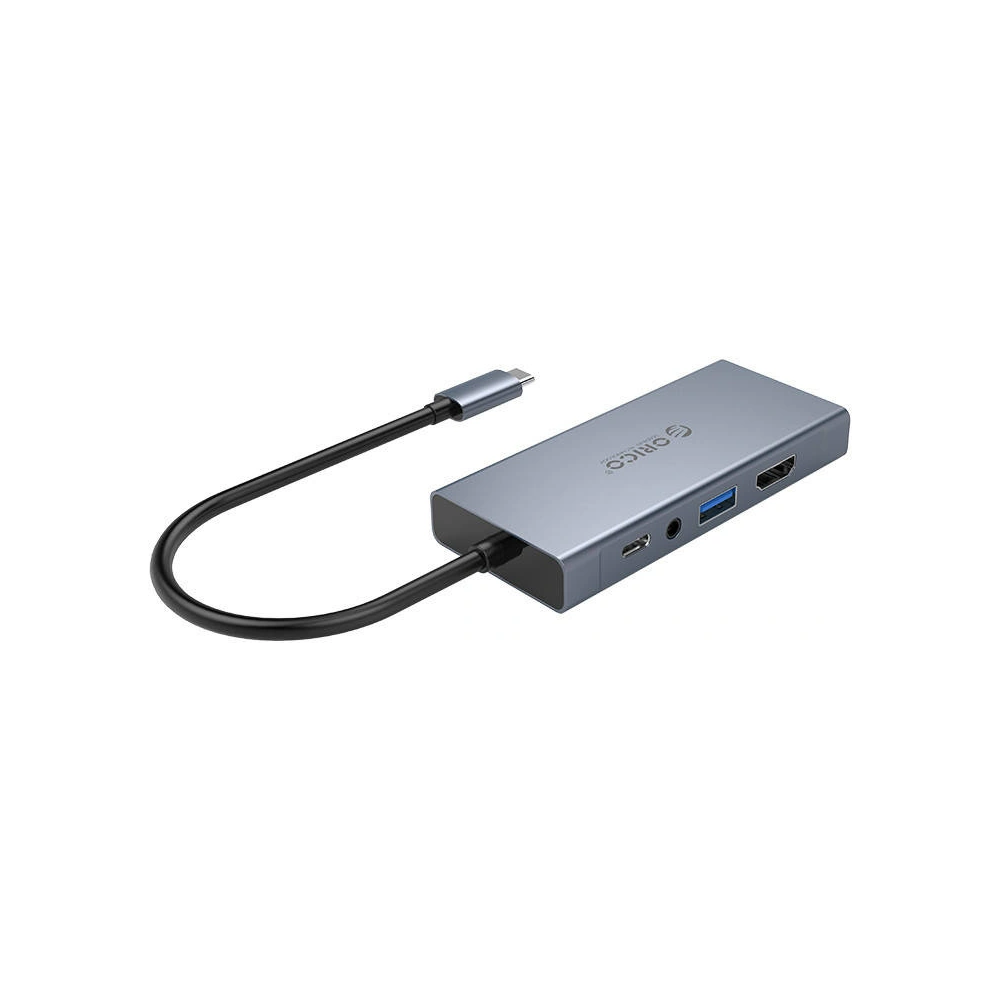 Hurtownia GSM - Adaptér Hub 5v1 Orico, HDMI 4K + USB 3.0 + VGA + AUX + USB-C PD 60W - ORC64 - {ean13} - Hurt