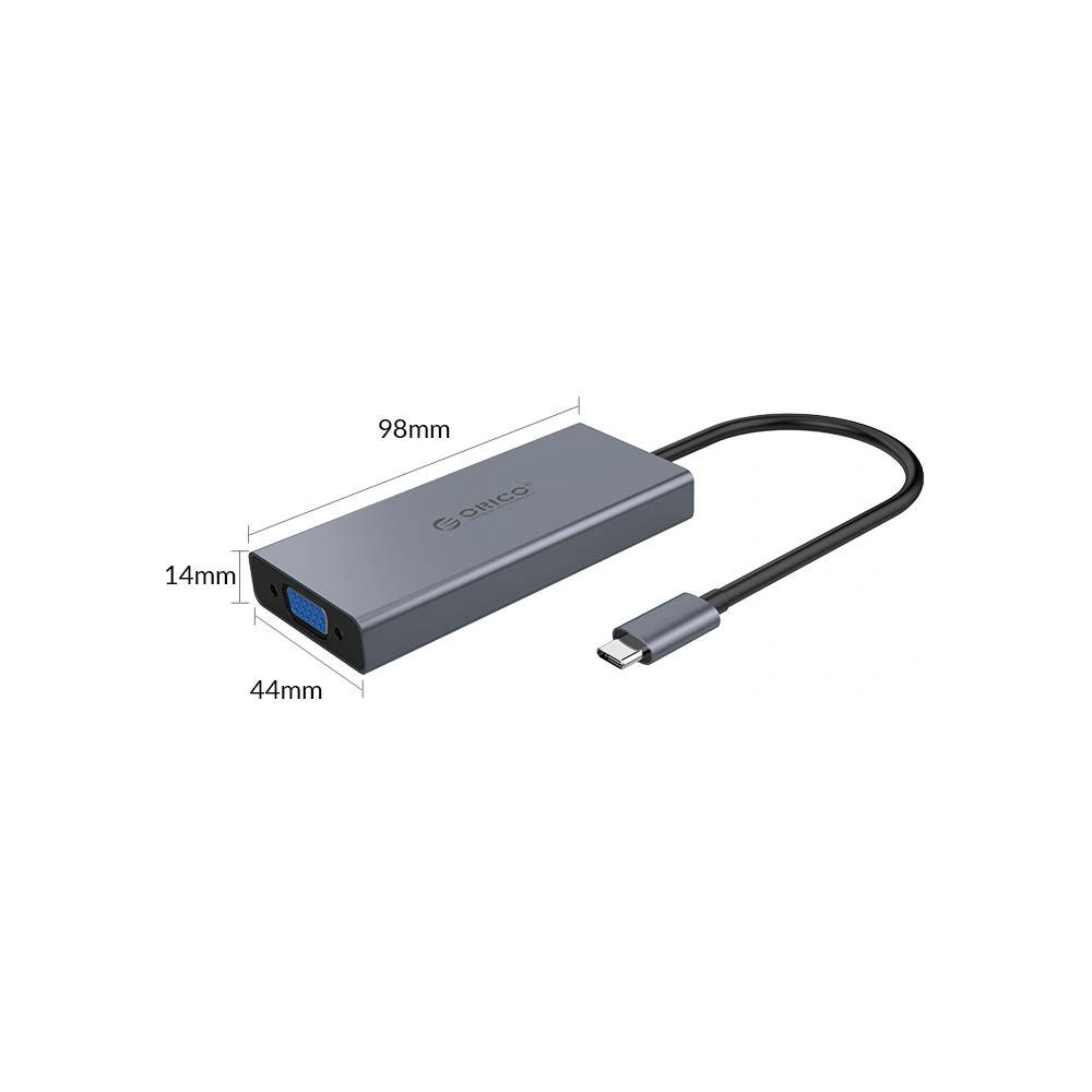 Hurtownia GSM - Adaptér Hub 5v1 Orico, HDMI 4K + USB 3.0 + VGA + AUX + USB-C PD 60W - ORC64 - {ean13} - Hurt