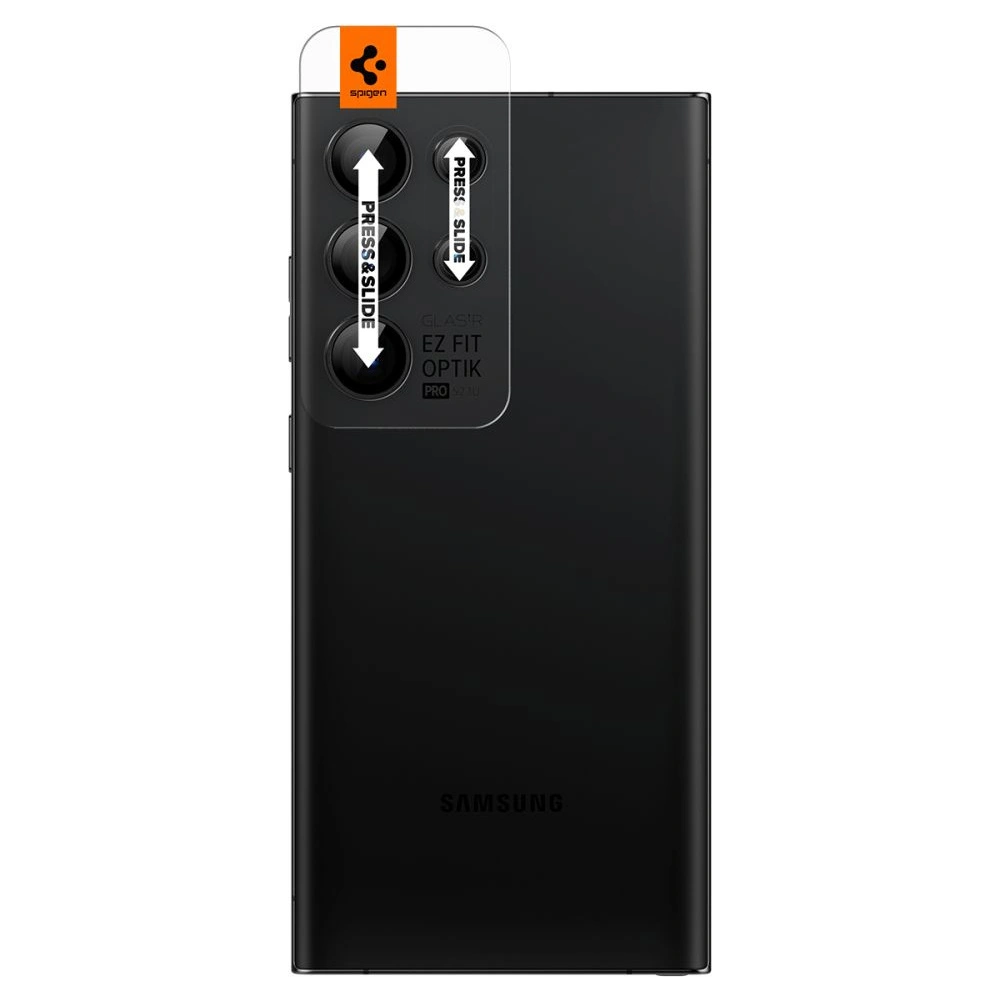 Hurtownia GSM - Tvrzené sklo na zařízení Spigen GLAS.tR Ez Fit Optik Pro Samsung Galaxy S23 Ultra Black [2 PACK] - SPN2741 - {ean13} - Hurt