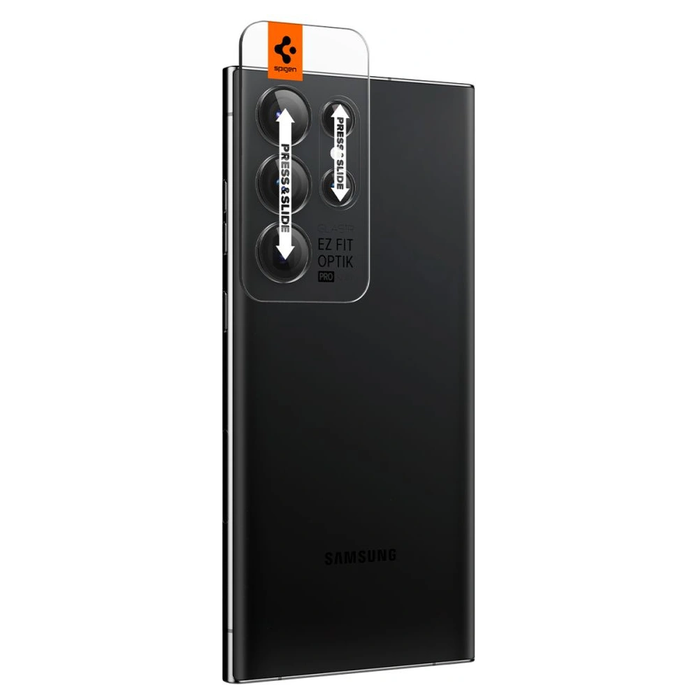 Hurtownia GSM - Szkło hartowane na aparat Spigen GLAS.tR Ez Fit Optik Pro Samsung Galaxy S23 Ultra Black [2 PACK] - SPN2741 - {ean13} - Hurt