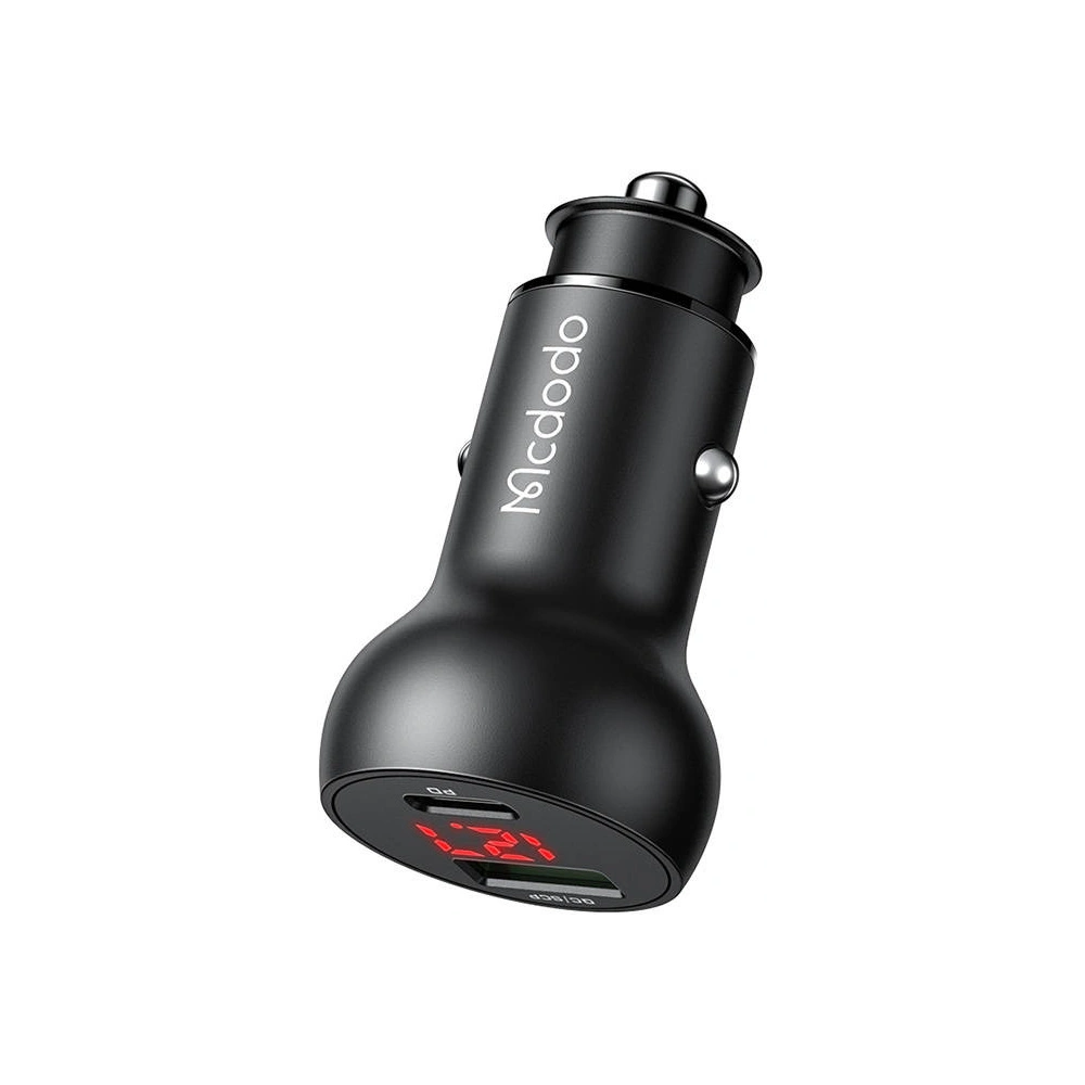 Hurtownia GSM - Autoladegerät Mcdodo CC-7030, USB + USB-C, mit Display, 45W (schwarz) - MDD67 - {ean13} - Hurt