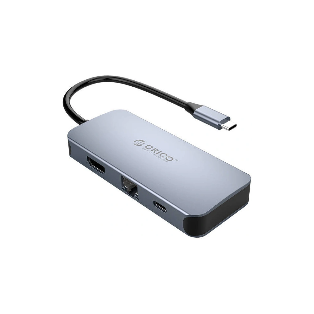 Wholesale Orico Adapter Hub 6in1 HDMI 4K + 3x USB 3.0 + RJ45+ USB-C PD 100W - ORC78 - {ean13} - Hurt