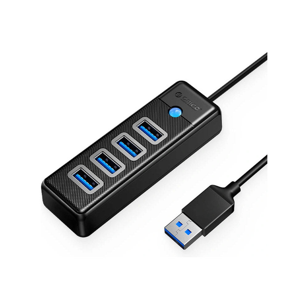 Hurtownia GSM - Adaptér Hub USB na 4x USB 3.0 Orico, 5 Gbps, 0.15m (černý) - ORC88 - {ean13} - Hurt