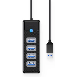 Hurtownia GSM - Adaptér Hub USB na 4x USB 3.0 Orico, 5 Gbps, 0.15m (černý) - ORC88 - {ean13} - Hurt
