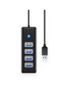 Hurtownia GSM - Adaptér Hub USB na 4x USB 3.0 Orico, 5 Gbps, 0.15m (černý) - ORC88 - {ean13} - Hurt