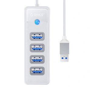 Hurtownia GSM - USB-Hub-Adapter mit 4x USB 3.0 Orico, 5 Gbps, 0.15m (weiß) - ORC89 - {ean13} - Hurt