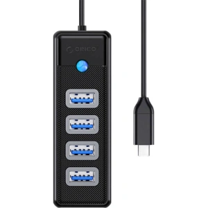 Hurtownia GSM - USB-C Hub Adapter zu 4x USB 3.0 Orico, 5 Gbps, 0.15m (schwarz) - ORC90 - {ean13} - Hurt