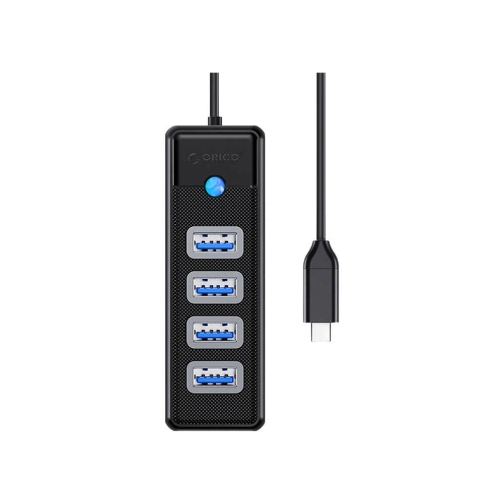Hurtownia GSM - Adaptér Hub USB-C na 4x USB 3.0 Orico, 5 Gbps, 0.15m (černý) - ORC90 - {ean13} - Hurt