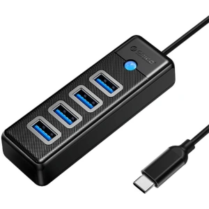 Hurtownia GSM - Adaptér Hub USB-C na 4x USB 3.0 Orico, 5 Gbps, 0.15m (černý) - ORC90 - {ean13} - Hurt