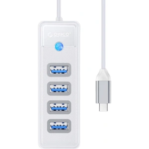 Hurtownia GSM - Adaptér Hub USB-C na 4x USB 3.0 Orico, 5 Gbps, 0.15m (bílý) - ORC91 - {ean13} - Hurt