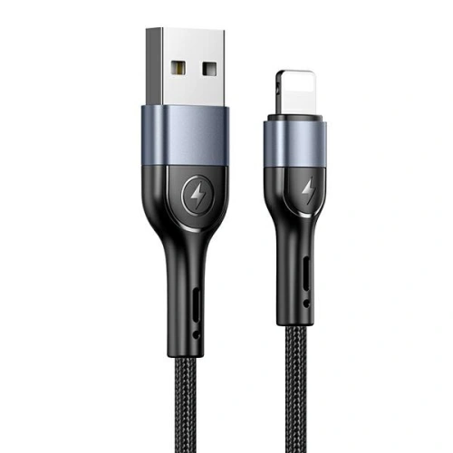 Kabel USAMS U55 USB-A/Lightning czarny/black 2A 1m (US-SJ448)