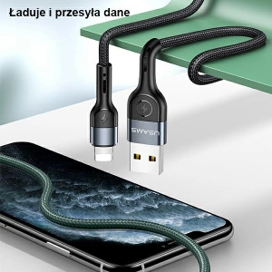 Hurtownia GSM - Kabel USAMS U55 USB-A/Lightning czarny/black 2A 1m (US-SJ448) - USA871 - {ean13} - Hurt