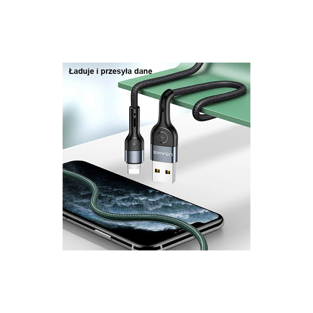 Hurtownia GSM - USAMS U55 USB-A/Lightning Kabel schwarz 2A 1m (US-SJ448) - USA871 - {ean13} - Hurt