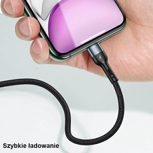 Hurtownia GSM - Kabel USAMS U55 USB-A/Lightning czarny/black 2A 1m (US-SJ448) - USA871 - {ean13} - Hurt