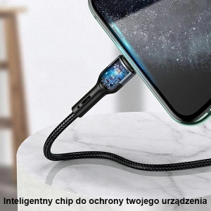 Hurtownia GSM - Kabel USAMS U55 USB-A/Lightning czarny/black 2A 1m (US-SJ448) - USA871 - {ean13} - Hurt