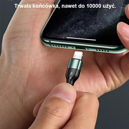 Kabel USAMS U55 USB-A/Lightning czarny/black 2A 1m (US-SJ448)