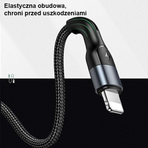 Hurtownia GSM - Kabel USAMS U55 USB-A/Lightning czarny/black 2A 1m (US-SJ448) - USA871 - {ean13} - Hurt