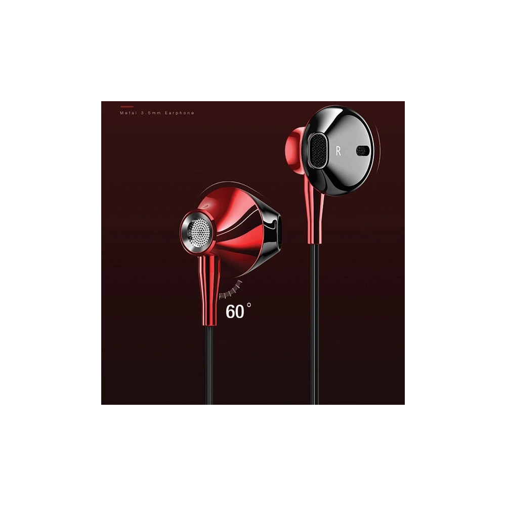 Wholesale USAMS EP-29 Earphones metal black HSEP2901 jack 3,5mm (US-SJ271) - USA872 - {ean13} - Hurt