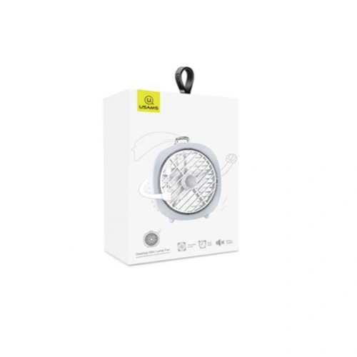 Wentylator biurkowy USAMS z lampką szary/grey (US-ZB065)