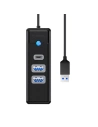 Adaptér Hub USB na 2x USB 3.0 + USB-C Orico, 5 Gbps, 0.15m (černý)