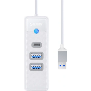 Hurtownia GSM - Adaptér Hub USB na 2x USB 3.0 + USB-C Orico, 5 Gbps, 0.15m (bílý) - ORC93 - {ean13} - Hurt