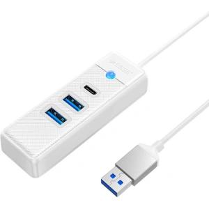 Hurtownia GSM - Adaptér Hub USB na 2x USB 3.0 + USB-C Orico, 5 Gbps, 0.15m (bílý) - ORC93 - {ean13} - Hurt