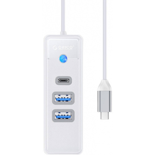 Orico Distributor - 6941788855458 - ORC95 - Orico Adapter Hub USB-C to 2x USB 3.0 + USB-C 5 Gbps, 0.15m (white) - B2B homescreen