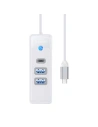 Adaptér Hub USB-C na 2x USB 3.0 + USB-C Orico, 5 Gbps, 0.15m (bílý)