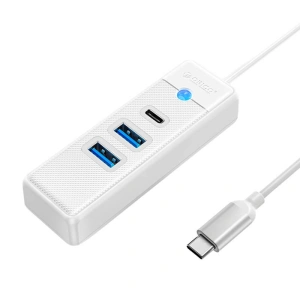 Hurtownia GSM - Adaptér Hub USB-C na 2x USB 3.0 + USB-C Orico, 5 Gbps, 0.15m (bílý) - ORC95 - {ean13} - Hurt