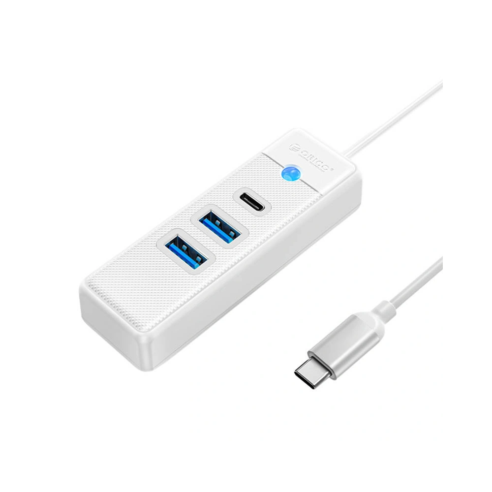 Hurtownia GSM - Adaptér Hub USB-C na 2x USB 3.0 + USB-C Orico, 5 Gbps, 0.15m (bílý) - ORC95 - {ean13} - Hurt
