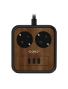 Napájecí lišta se 2 AC zásuvkami, 3x USB, Orico, 1.4m, 2500W
