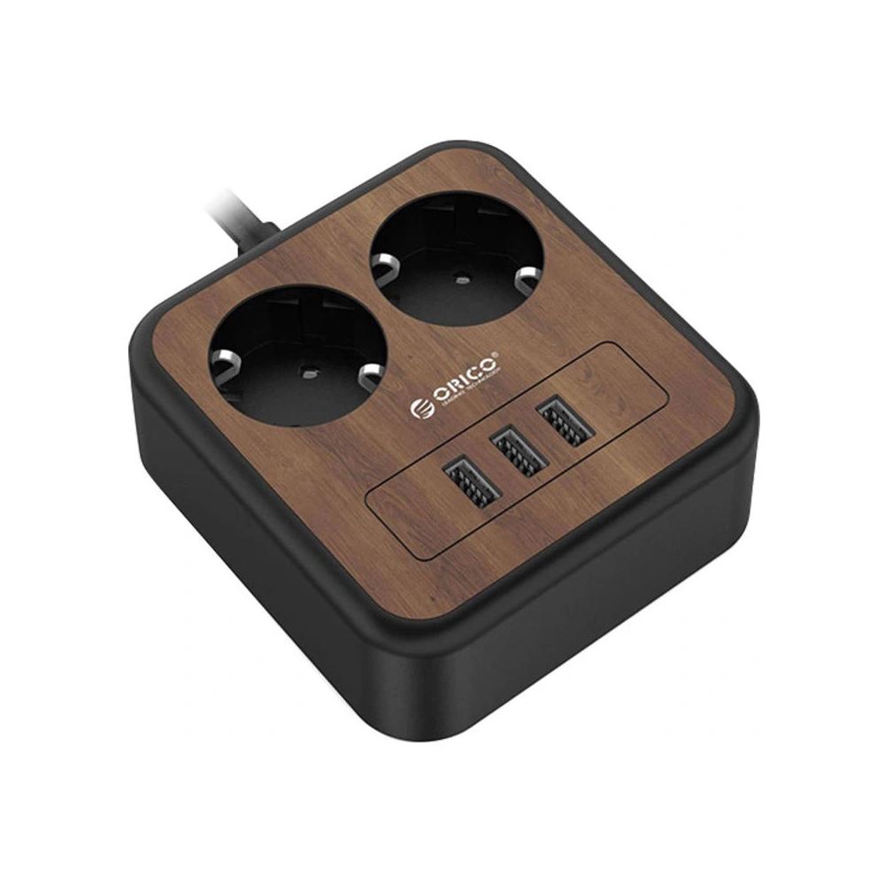 Hurtownia GSM - Listă de alimentare cu 2 prize AC, 3x USB, Orico, 1.4m, 2500W - ORC117 - {ean13} - Hurt