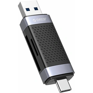 Hurtownia GSM - Cititor de carduri de memorie TF/SD Orico CD2D-AC2-BK-EP, USB + USB-C (negru) - ORC119 - {ean13} - Hurt