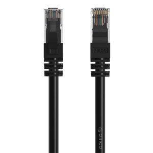 Hurtownia GSM - Kulatý síťový kabel Ethernet Orico, RJ45, Cat.6, 2m (černý) - ORC121 - {ean13} - Hurt