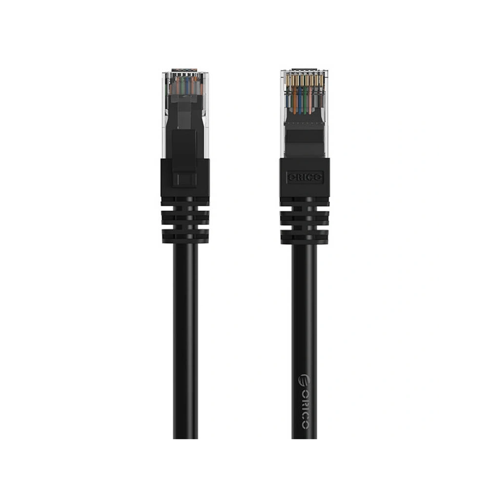 Hurtownia GSM - Kulatý síťový kabel Ethernet Orico, RJ45, Cat.6, 2m (černý) - ORC121 - {ean13} - Hurt