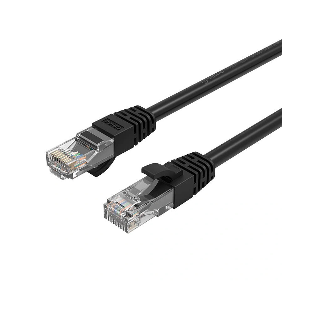 Hurtownia GSM - Kulatý síťový kabel Ethernet Orico, RJ45, Cat.6, 2m (černý) - ORC121 - {ean13} - Hurt