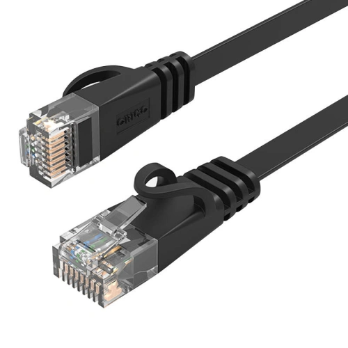 Płaski kabel sieciowy Ethernet Orico, RJ45, Cat.6, 1m (czarny)