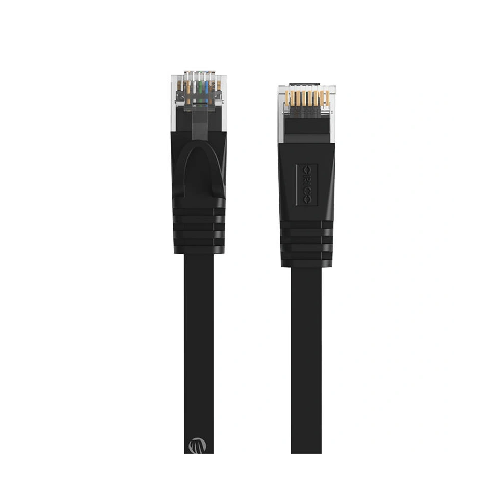 Hurtownia GSM - Flaches Ethernet-Netzwerkkabel Orico, RJ45, Cat.6, 2m (schwarz) - ORC126 - {ean13} - Hurt