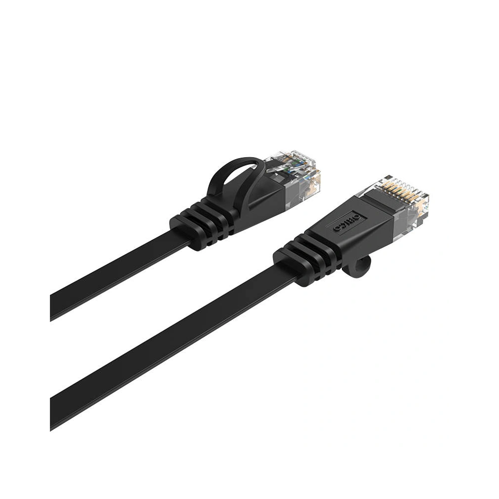 Hurtownia GSM - Ploché ethernetové síťové kabel Orico, RJ45, Cat.6, 2m (černý) - ORC126 - {ean13} - Hurt