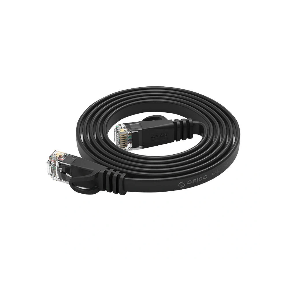 Hurtownia GSM - Flaches Ethernet-Netzwerkkabel Orico, RJ45, Cat.6, 2m (schwarz) - ORC126 - {ean13} - Hurt