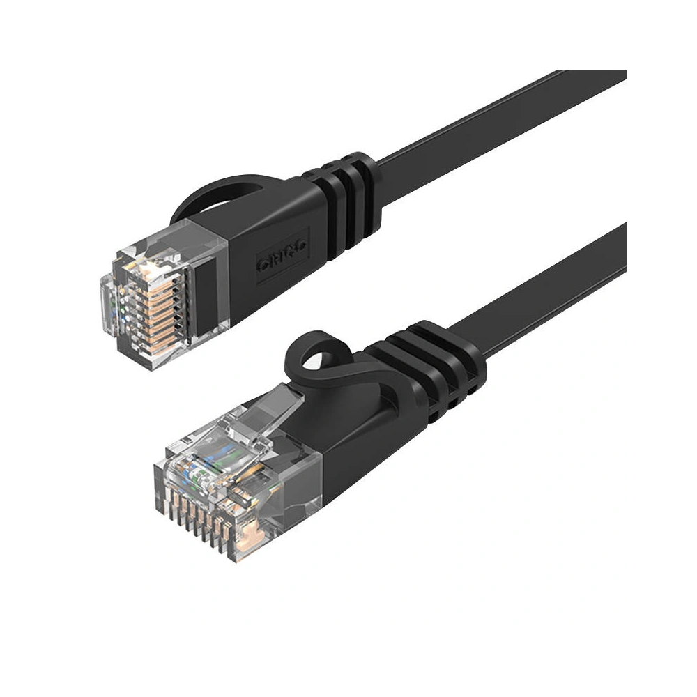 Hurtownia GSM - Ploché ethernetové síťové kabel Orico, RJ45, Cat.6, 5m (černý) - ORC127 - {ean13} - Hurt