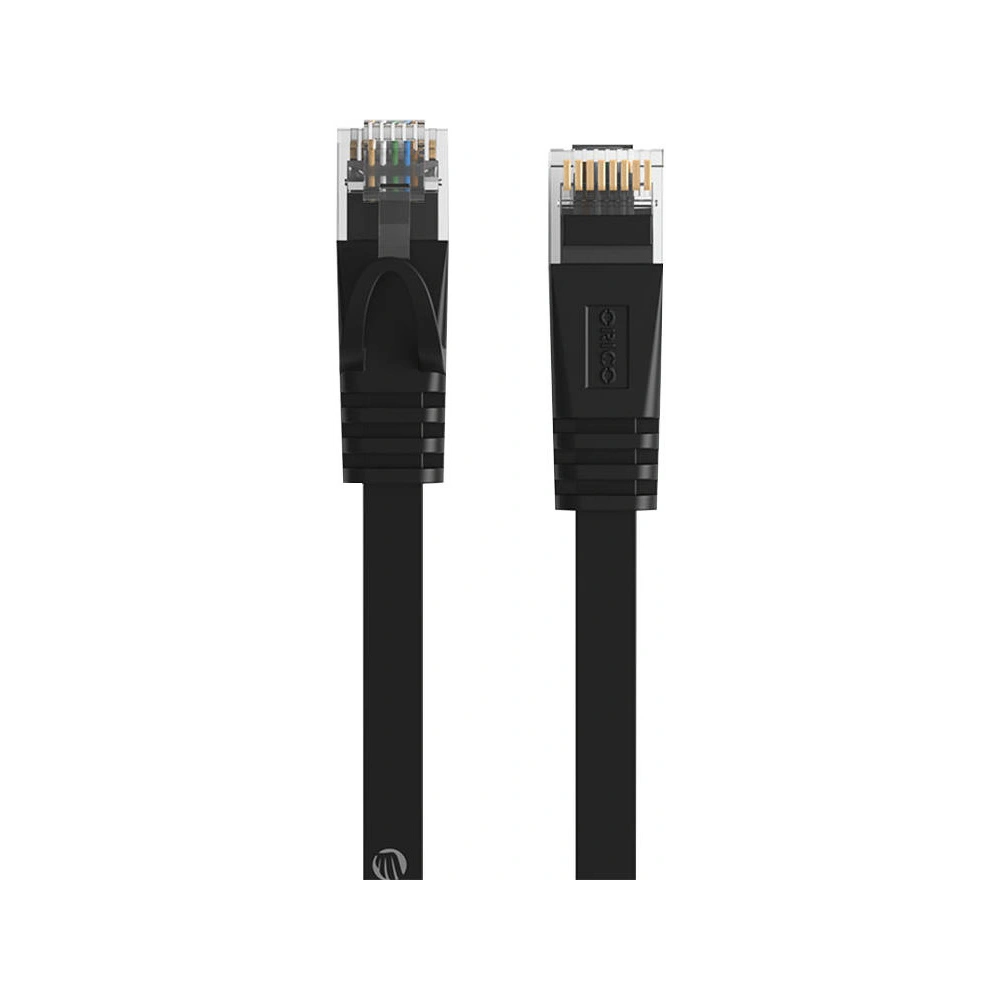 Hurtownia GSM - Plochý síťový kabel Ethernet Orico, RJ45, Cat.6, 10m (černý) - ORC128 - {ean13} - Hurt