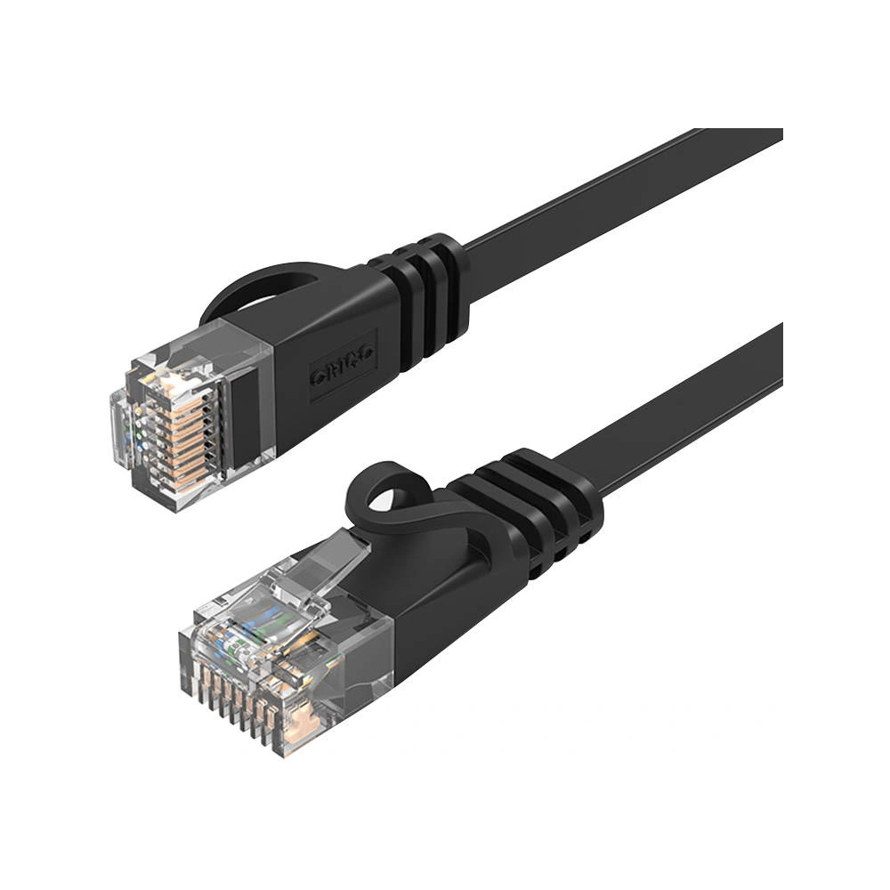 Hurtownia GSM - Plochý síťový kabel Ethernet Orico, RJ45, Cat.6, 10m (černý) - ORC128 - {ean13} - Hurt