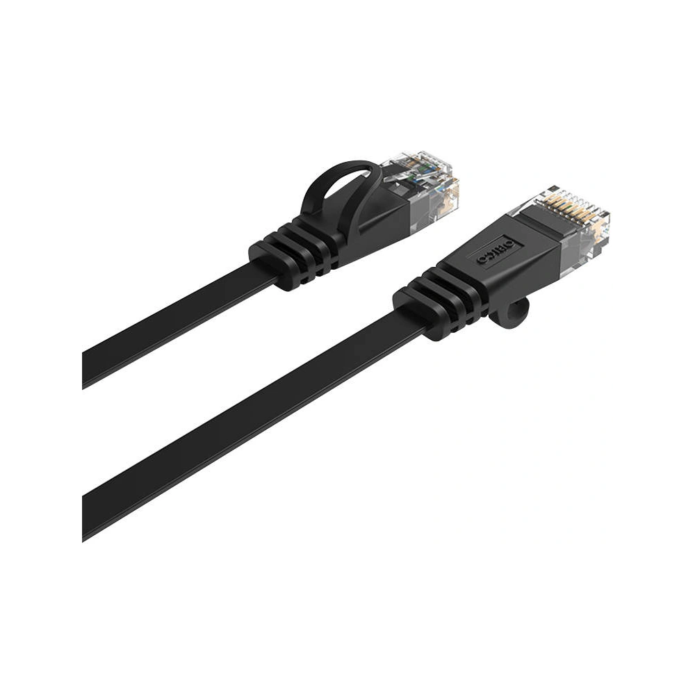 Hurtownia GSM - Plochý síťový kabel Ethernet Orico, RJ45, Cat.6, 10m (černý) - ORC128 - {ean13} - Hurt