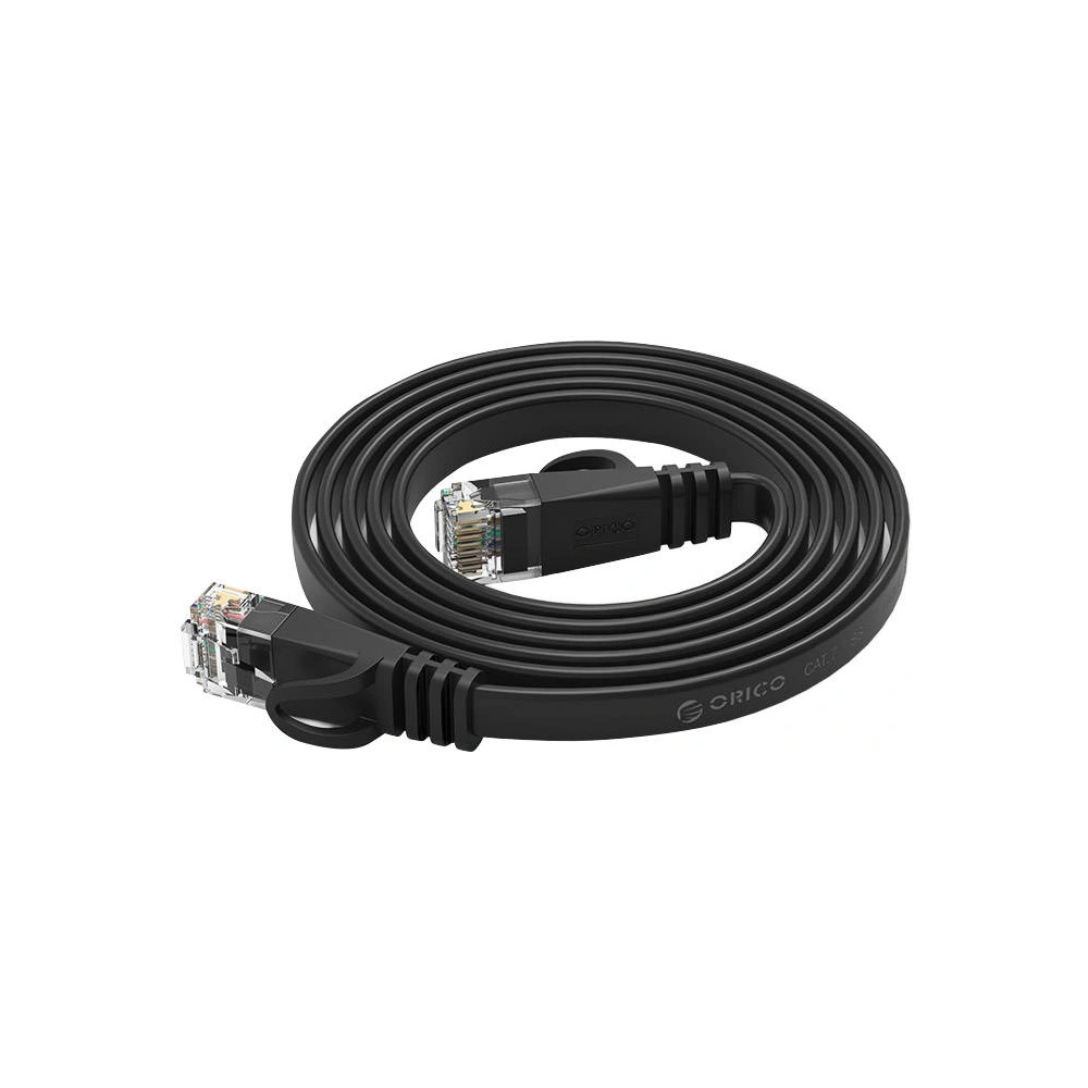Hurtownia GSM - Plochý síťový kabel Ethernet Orico, RJ45, Cat.6, 10m (černý) - ORC128 - {ean13} - Hurt