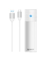 Obal pro externí M.2 SATA disk, Orico PWM2-WH-EP USB-C, 5Gbps (stříbrná)