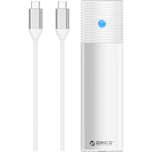 Hurtownia GSM - M.2 SATA/NVMe külső ház, Orico PWDM2-G2-WH-EP, USB-C, 10Gbps (ezüst) - ORC135 - {ean13} - Hurt