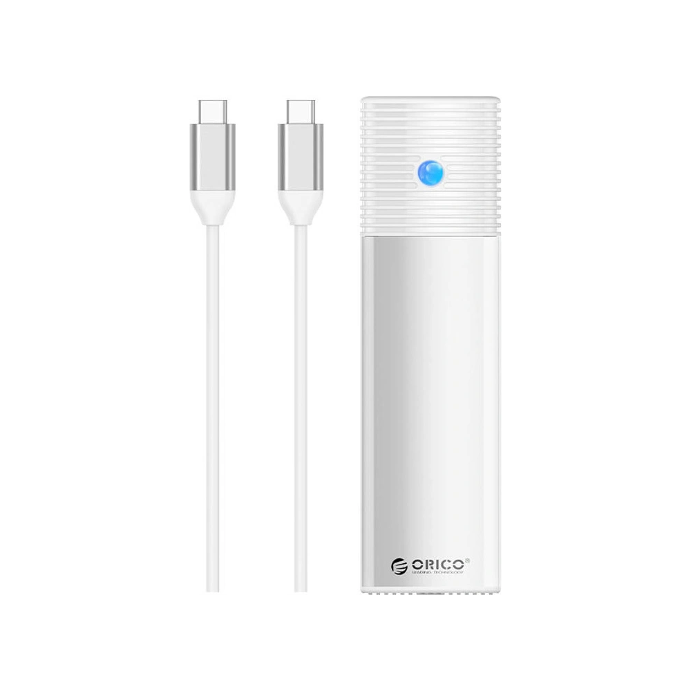 Hurtownia GSM - Obal pro disk M.2 SATA/NVMe, Orico PWDM2-G2-WH-EP, USB-C, 10Gbps (stříbrný) - ORC135 - {ean13} - Hurt