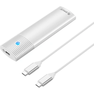 Hurtownia GSM - M.2 SATA/NVMe külső ház, Orico PWDM2-G2-WH-EP, USB-C, 10Gbps (ezüst) - ORC135 - {ean13} - Hurt